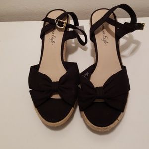 Black Wedge Espadrilles